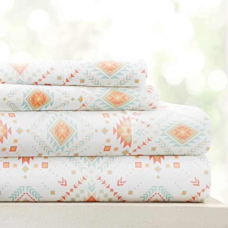 4-delige queensize beddengoedset Ultralichte verkoelende lakens voor optimale nachtrust Diepe zak voor 40 cm matras