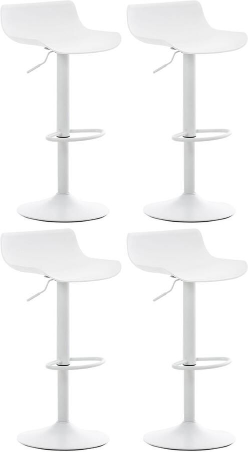 4-delige set Barkrukken Barstoelen Verstelbaar in Hoogte 360° Draaibaar