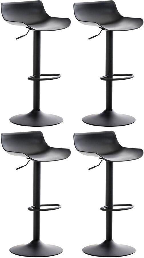 4-delige set Barkrukken Barstoelen Verstelbaar in Hoogte 360° Draaibaar