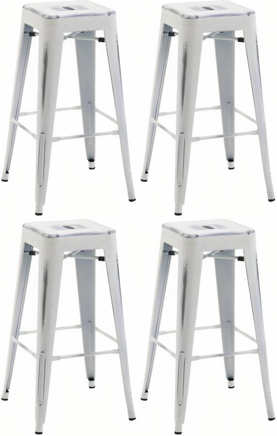 4-delige set Barkrukken Hoge krukken Stapelbaar ontwerp Ruimtebesparend en Duurzaam