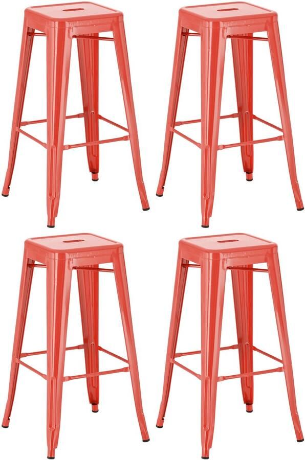 4-delige set Barkrukken Hoge krukken Stapelbaar ontwerp Ruimtebesparend en Duurzaam