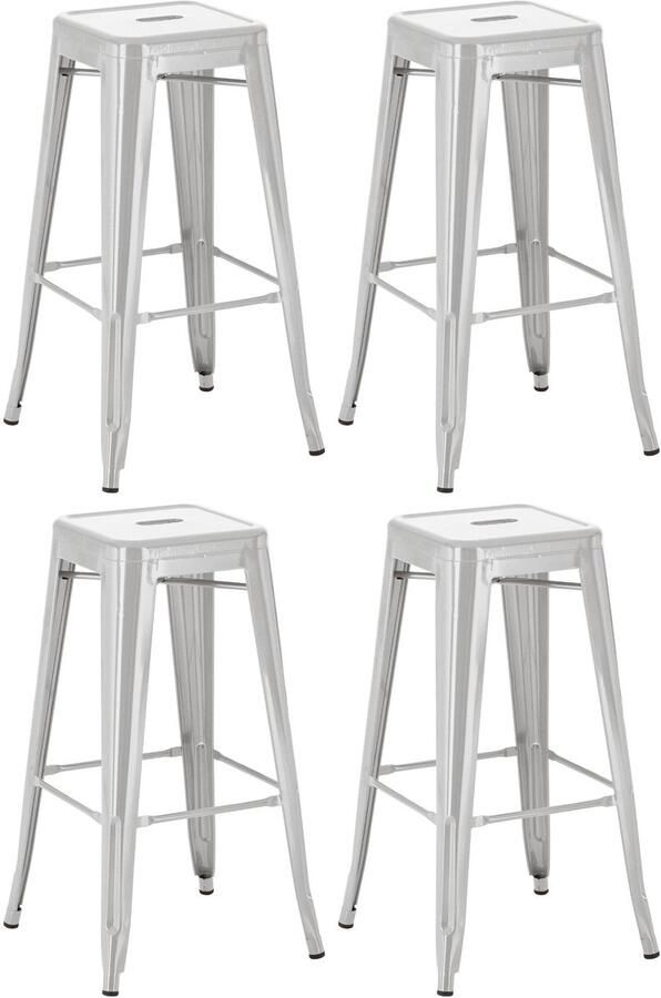 4-delige set Barkrukken Hoge krukken Stapelbaar ontwerp Ruimtebesparend en Duurzaam