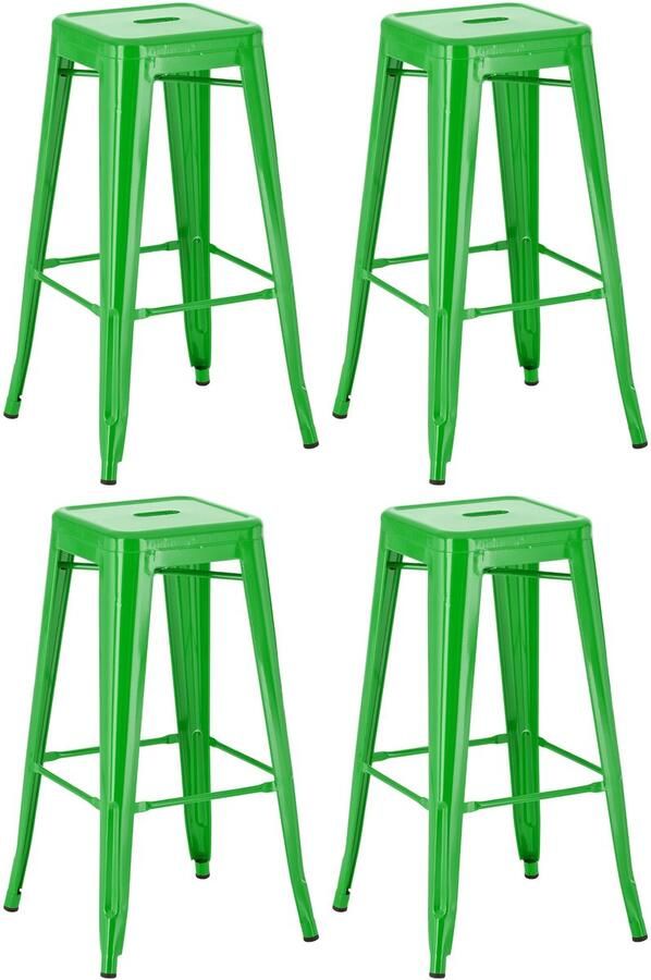 4-delige set Barkrukken Hoge krukken Stapelbaar ontwerp Ruimtebesparend en Duurzaam