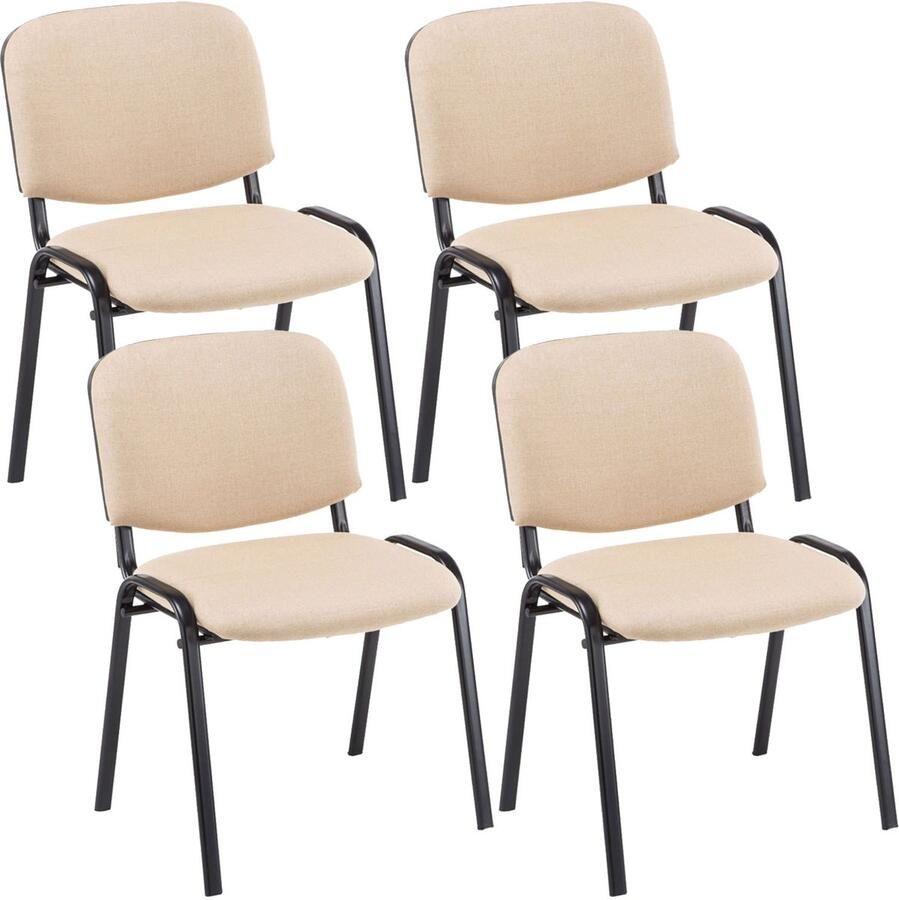 4-delige set Bezoekersstoelen Conferentiestoelen Comfort en Ruimtebesparing