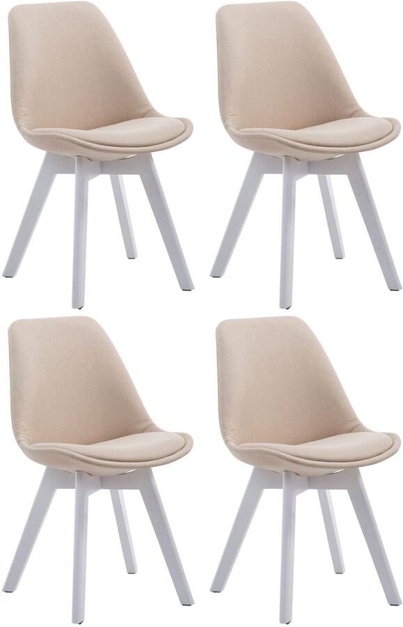 4-delige set Bezoekersstoelen Eetkamerstoelen Comfortabele Zithouding