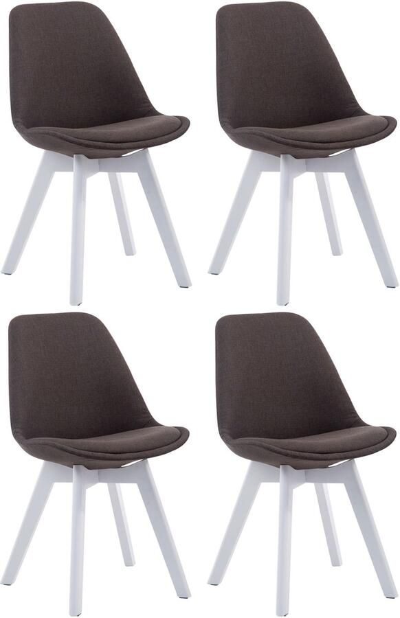 4-delige set Bezoekersstoelen Eetkamerstoelen Comfortabele Zithouding