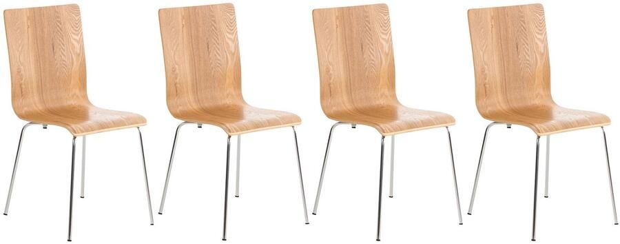 4-delige Set Bezoekersstoelen Wachtkamerstoelen Ergonomisch Comfort