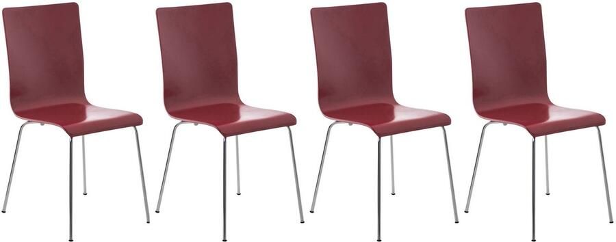 4-delige Set Bezoekersstoelen Wachtkamerstoelen Ergonomisch Comfort