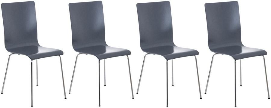 4-delige Set Bezoekersstoelen Wachtkamerstoelen Ergonomisch Comfort