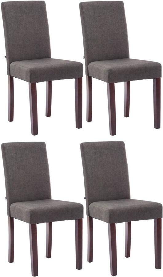 4-delige Set Eetkamerstoelen Comfortabele Stoelen Onderhoudsvriendelijke Stof