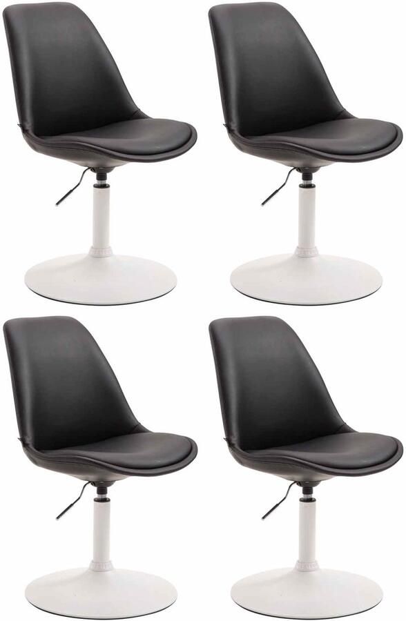 4-delige set Eetkamerstoelen Kunstleer Stoelen Modern Design Comfortabel Zitten