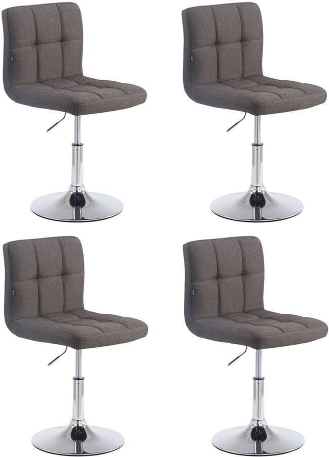 4-delige set Loungerstoelen Draaiende Lounger Onderhoudsvriendelijk Verstelbare Hoogte