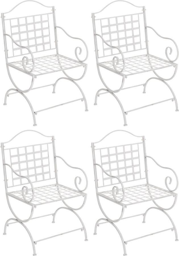4-delige Set Tuinstoelen Buitenstoelen Nostalgisch Design & Extreem Stabiel