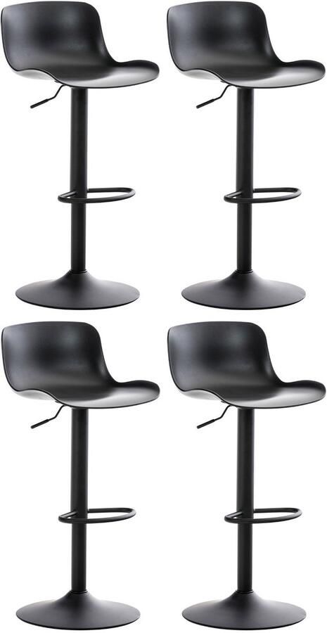 4-delige Set Verstelbare Barkrukken Draaibare Krukken Comfortabel Zitgemak met Vloerbescherming