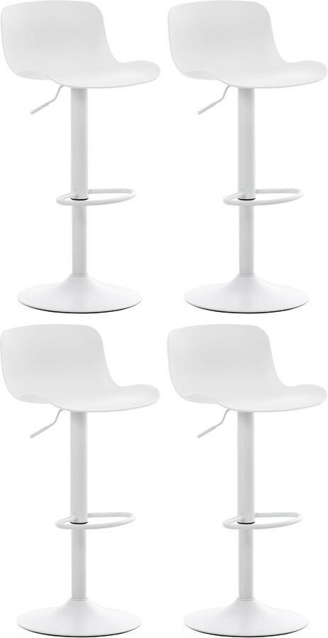 4-delige Set Verstelbare Barkrukken Draaibare Krukken Comfortabel Zitgemak met Vloerbescherming