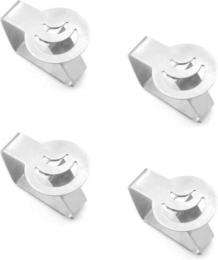 Allecto Plus 4PCS Tafelkleed Klemmen Roestvrij Staal Dikke Sterke Klemmen Tafelkleed Klemmen Houders voor Thuisfeest Picknick (Maan)
