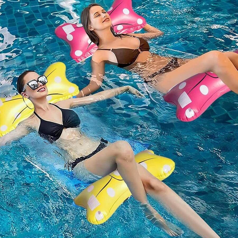 4-in-1 Opblaasbaar Luchtbed Waterhangmat Zwemmatras Lounge Waterstoel Drijvende Hangmat Volwassenen Kinderen Waterhangmat