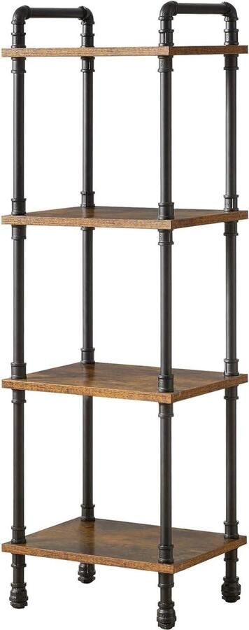 4-laags ladderplank opbergplanken boekenplank rekken met metalen frame vintage industriële plantendisplaystandaard boekenkast voor woonkamer thuiskantoor