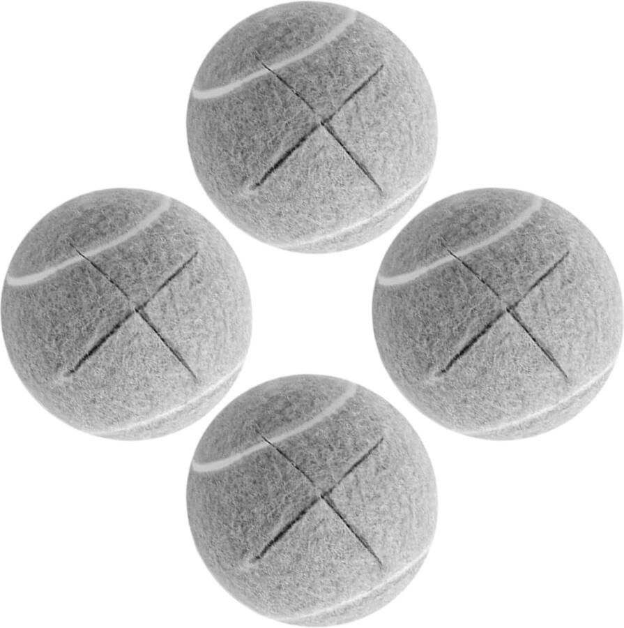 4-pack tennis kruisopening tafel- en stoelpoot hoezen stille krukvoetkussens anti-beweging en antislip voethoezen voor meubelpoten en vloerbescherming-Grijs