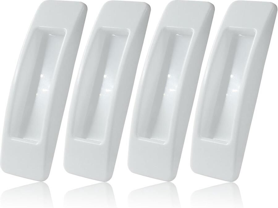 4-Pack zelfklevende handgrepen Witte zelfklevende handgreep Plak op kunststof handgreep Kleine instant trekhulp voor deur lade raam kast kledingkast Helper for Door Drawer Window Cabinet Wardrobe
