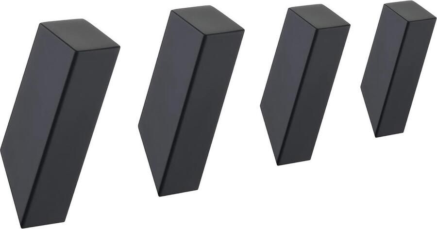 4-pack zwarte handdoekhaken voor badkamer wandgemonteerde kapstokken zware hoedenstandaard kleerhanger muurhaken