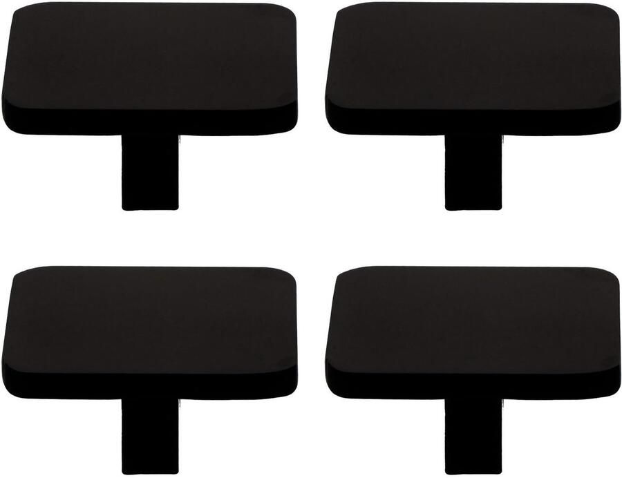 4 Pcs Cabinet Knobs Square Drawer Modern Furniture Handle Decorative Furniture Knobs with Screws for Wardrobe Dress Bookcase Black