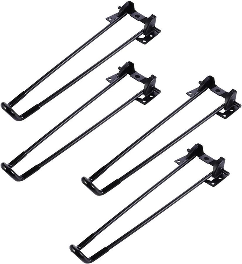 4 Pcs Collapsible Metal Base Metal Hairpins Metal Coffee Table Legs Metal Holder Home Table Leg Folding Legs Metal Table Legs Iron Table Legs