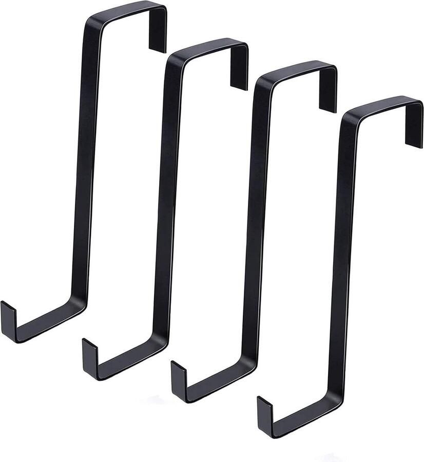 4 Pcs Z-type Omkeerbare Deurhaak Dubbele Eind Enkele Deurhaak Omkeerbare Brede Deur en Dunne Deurhaak Massief Metalen Deurhanger Kan 15 kg Bevatten deurkapstok opdekdeur
