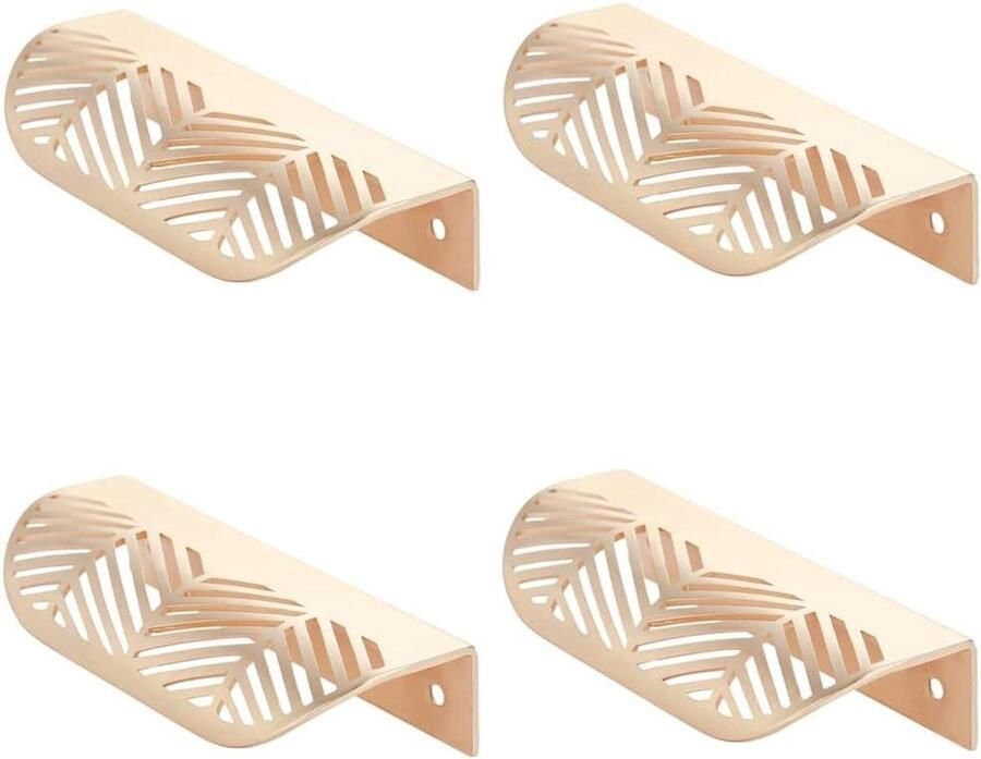 4 STKS Bladvormige Deur Pull Handvat 117mm* 44mm Keuken Kast Lade kast Hardware Decoratieve Meubelknoppen