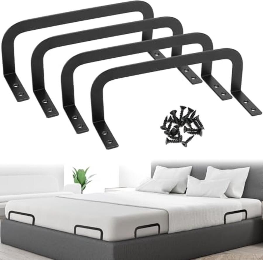 4 Stuks Antislip Matrashouders en Matrasbeugels voor Houten Bedframes