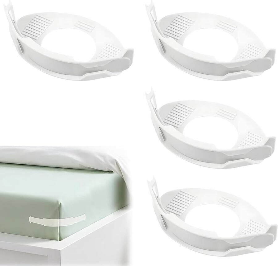 4 Stuks Bedhoeshouders Onzichtbare Hoeshouders Hoeslakenspanner Houdt Het Hoeslaken Stevig En Strak Geschikt Voor Alle Matrassen Bedaccessoires