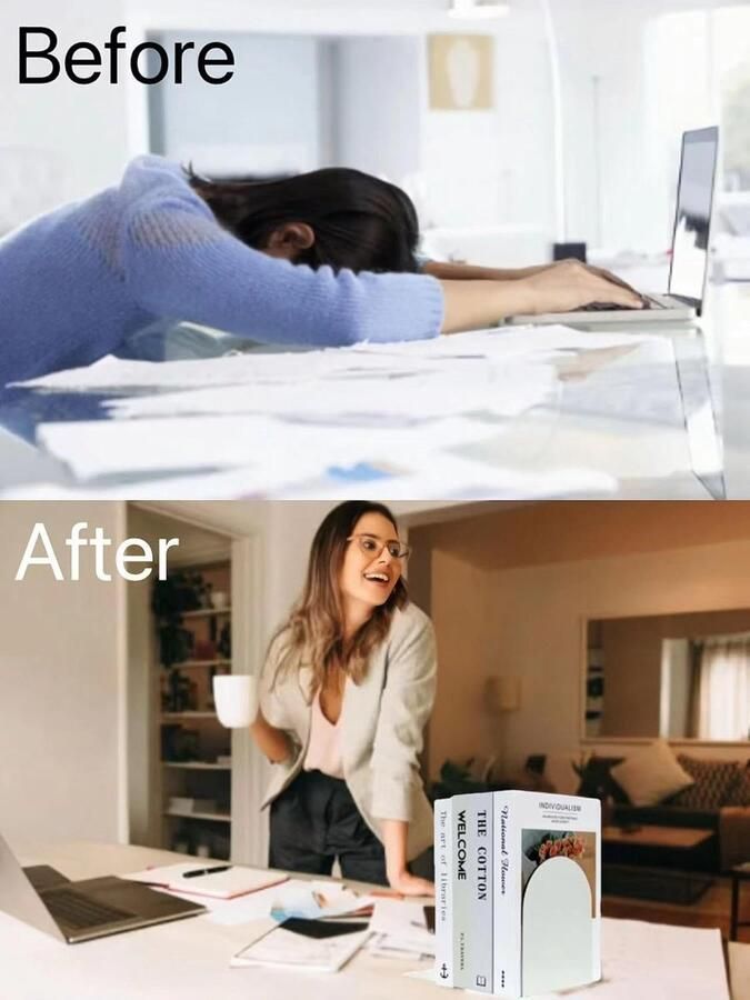 4 stuks boekensteunen metalen boekenhouder boekensteun zware boekensteun witte boekenkast voor school kantoor en thuis