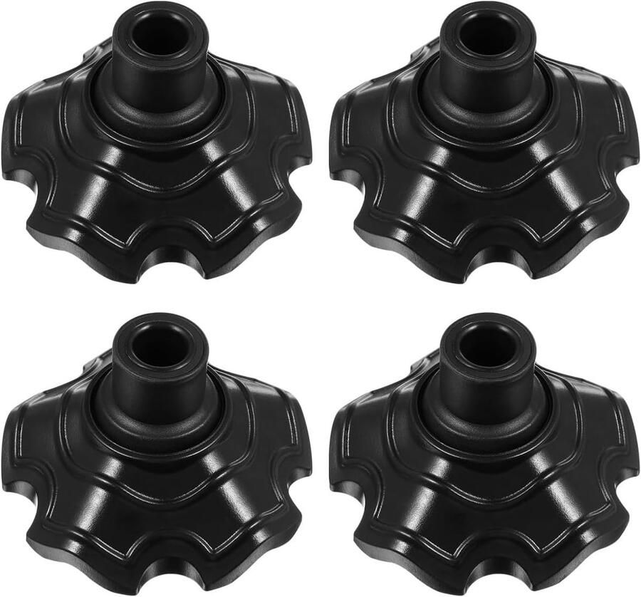 4-stuks camping stoelpoot beschermers pootdoppen voor kampeerkeuken meubel vloerbeschermers -13 mm 360 graden draaibaar accessoires voor buitenkampeerstoelen zwart