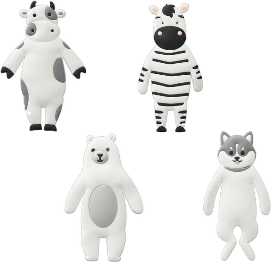 4 stuks Haken Kapstok haakjes Handdoekhaakjes zelfklevend Wandmontage Ophanghaak Jashaak Handdoekhaak Wandhaak Wandkapstok 11.5*7cm pvc