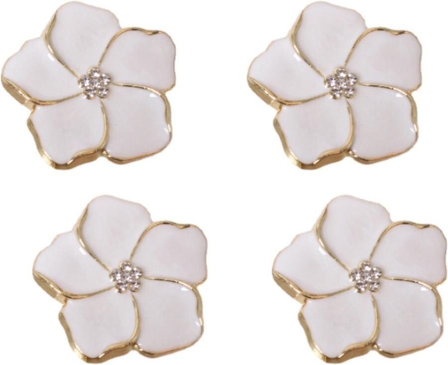 4 stuks Handgreep Meubelknop Kastknoppen voor kast Hand Grepen wit Handvat voor Lade & Kast 4.3*4.3cm legering Schroeven niet inbegrepen M4 schroefgat