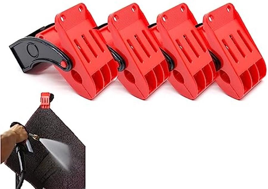 4 Stuks Heavy Duty Klemmen voor Auto- en Deurmatten Multifunctionele Anti-Slip Klemmen voor Effectieve Reinigen en Drogen van Handdoeken en Matten
