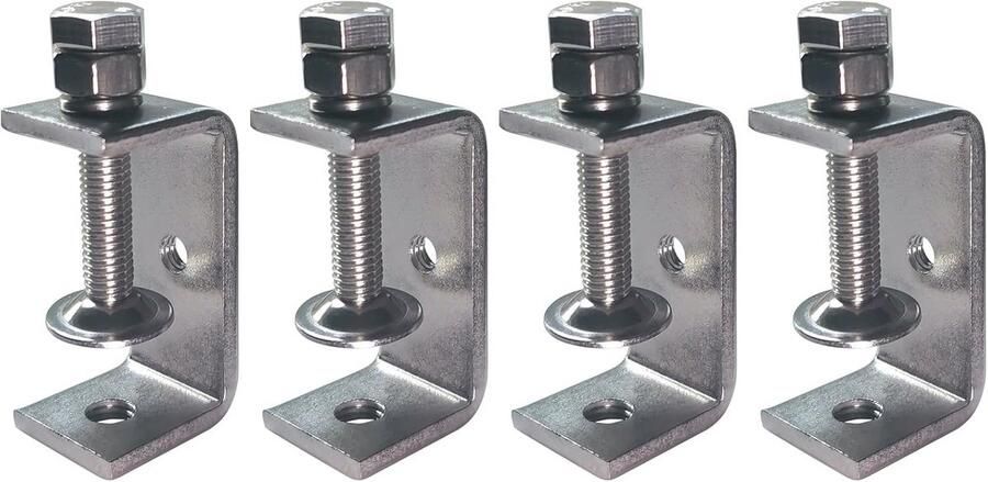 4 Stuks Instelbare C-klemmen 20-50 mm Roestvrij Staal Schroefklemmen