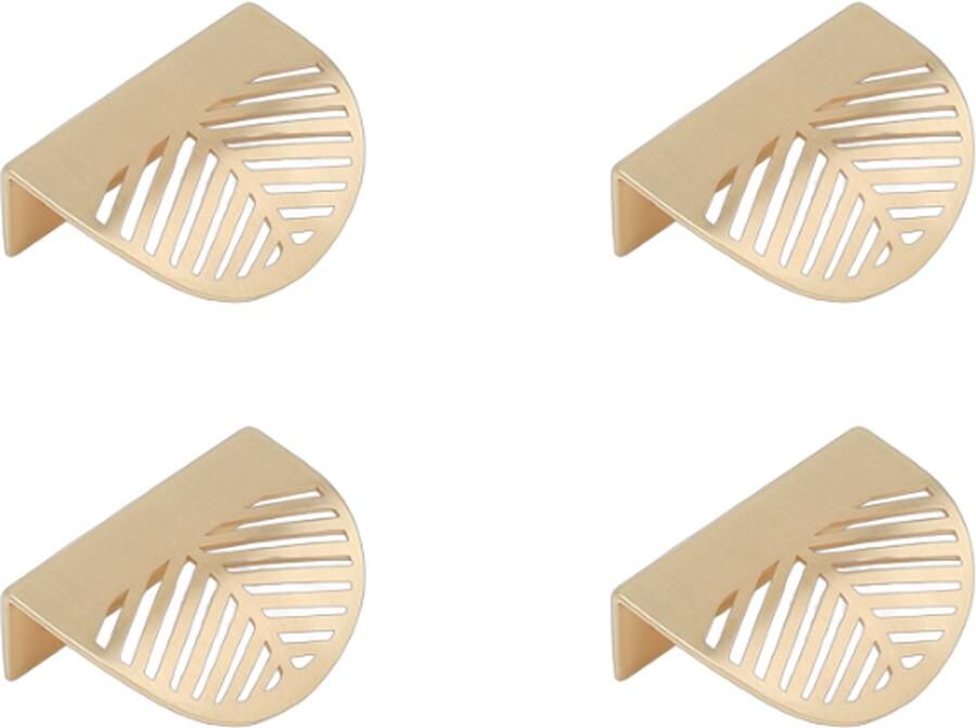 4 stuks Kastgrepen 60*44*24 mm Handgrepen Kast Meubel handvat schuifdeur Handgrepen Deurgreep Meubelbeslag goud Zinklegering bladvormig
