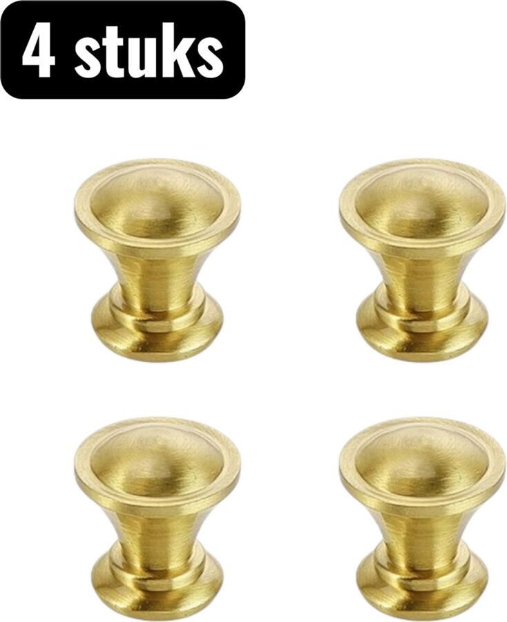 4 stuks Kastgrepen Messing kastgrepen Gouden handgrepen Massief messing lade- en deurgrepen Messing ladeknoppen voor keukendeuren halfronde vorm