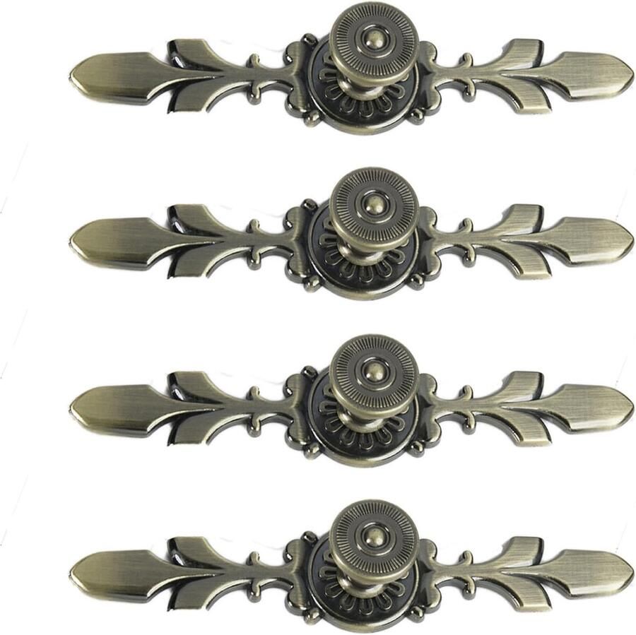 4 stuks kastgrepen meubelgreep retro meubelgreep vintage deurgreep met één gat voor deuren laden meubels kasten enz