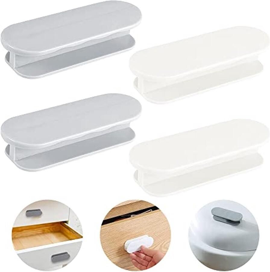 4 stuks kunststof meubelgrepen voor deuren en ramen zelfklevende deurgrepen voor meubels