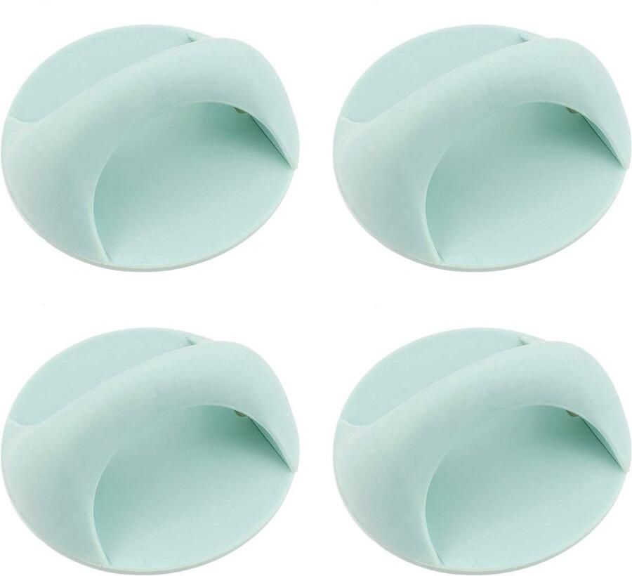 4 stuks Ladegrepen -Handgrepen -Kastgrepen -Kastladegrepen -Meubelgrepen -Zelfklevende instantgrepen -Druk-trekgreephulpen -Voor deuren kledingkasten dressoirs kasten en laden -Blauw