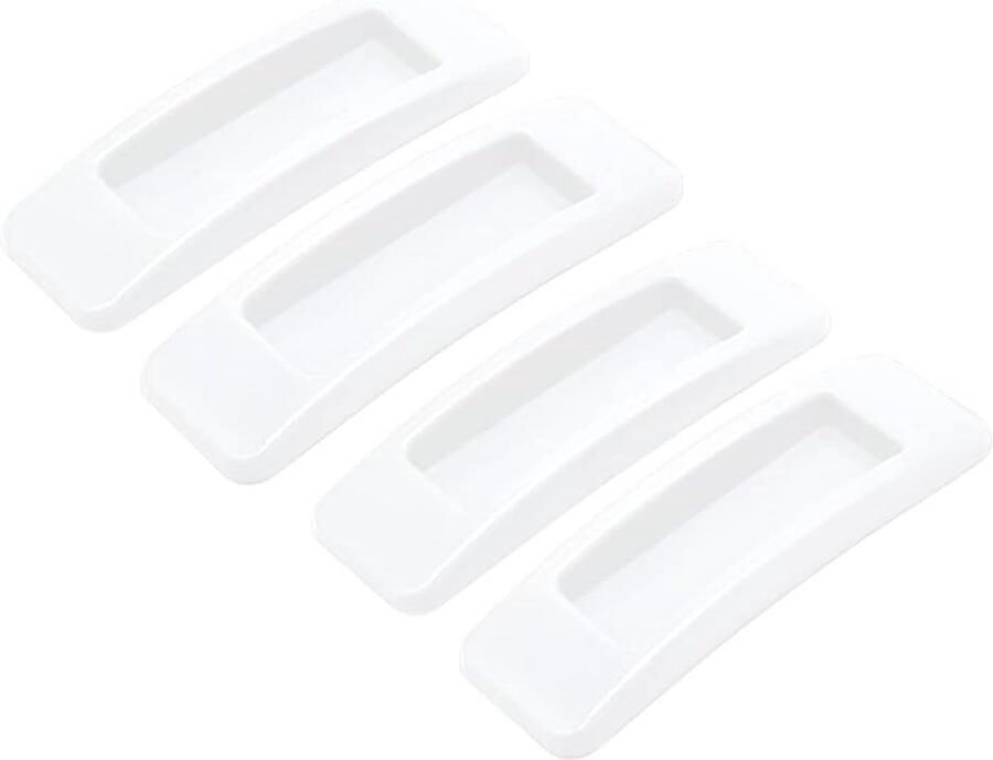 4 stuks Meubelgrepen Handgrepen voor kast wit 10.7*3.2*1.3 cm ABS Handgrepen Keukengreep Kastgrepen Meubelgreep Zelfklevende Geschikt voor schuifdeuren raam kast en lade