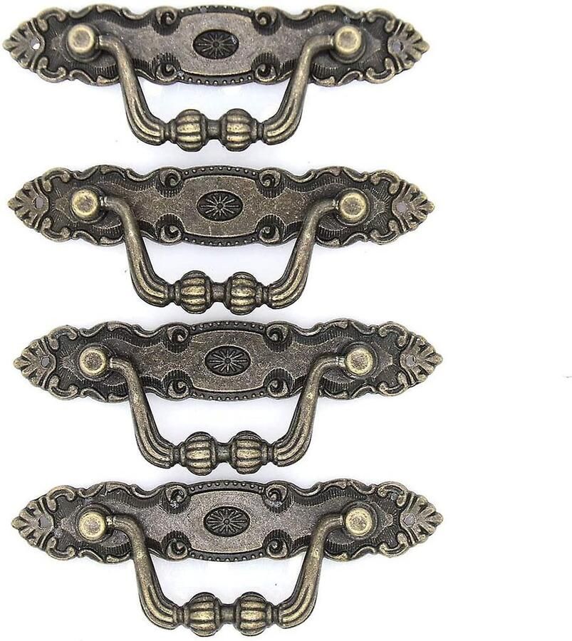 4 stuks Meubelknop Vierkant Kastknop 105mm Meubelknoppen Kastknoppen Meubelhandvat Hand Grepen voor kast lade keuken badkamer kast thuis kantoor meubilair bronzen Zinklegering