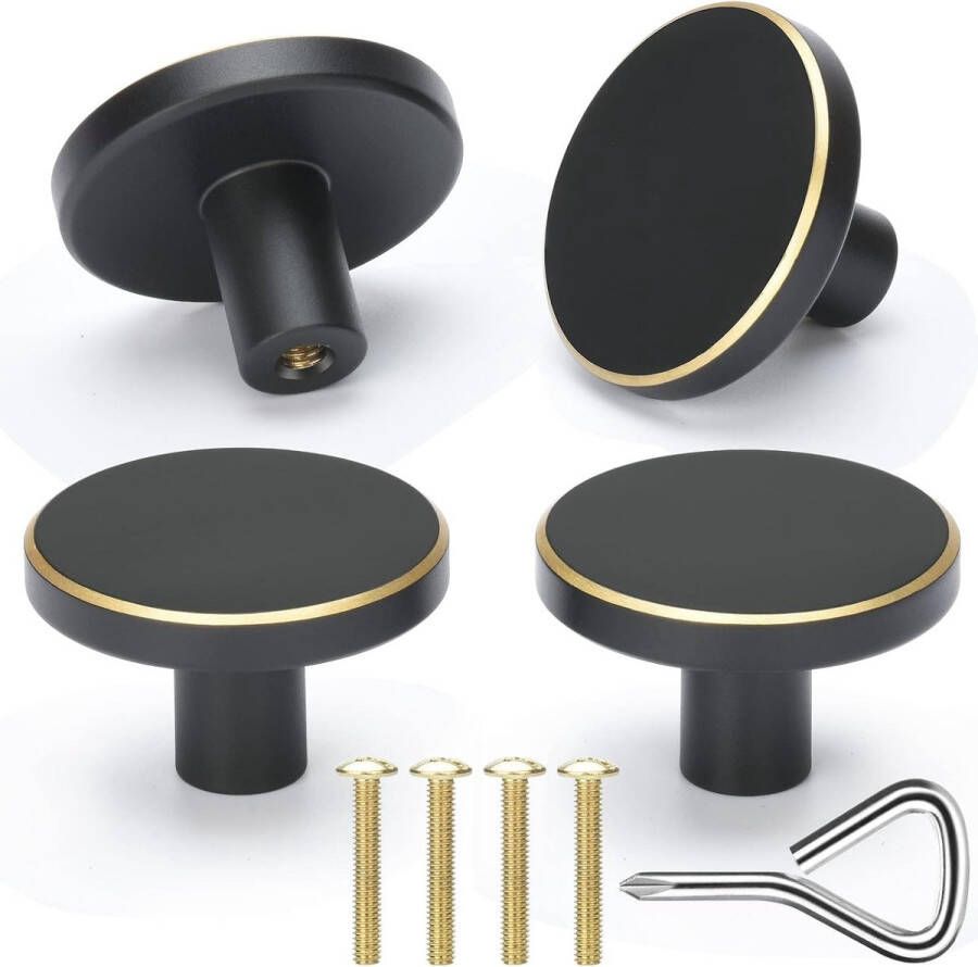 4 stuks meubelknoppen knoppen voor laden deur kast met een schroevendraaier
