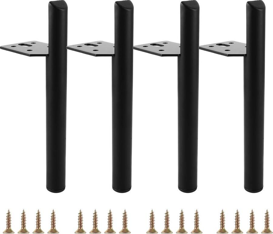 4 stuks meubelpoten zwart metaal 18 cm doe-het-zelf meubelpoten tafelpoten kastpoten meubelpoten metaal voor bank bed tv-kast salontafel en andere meubels
