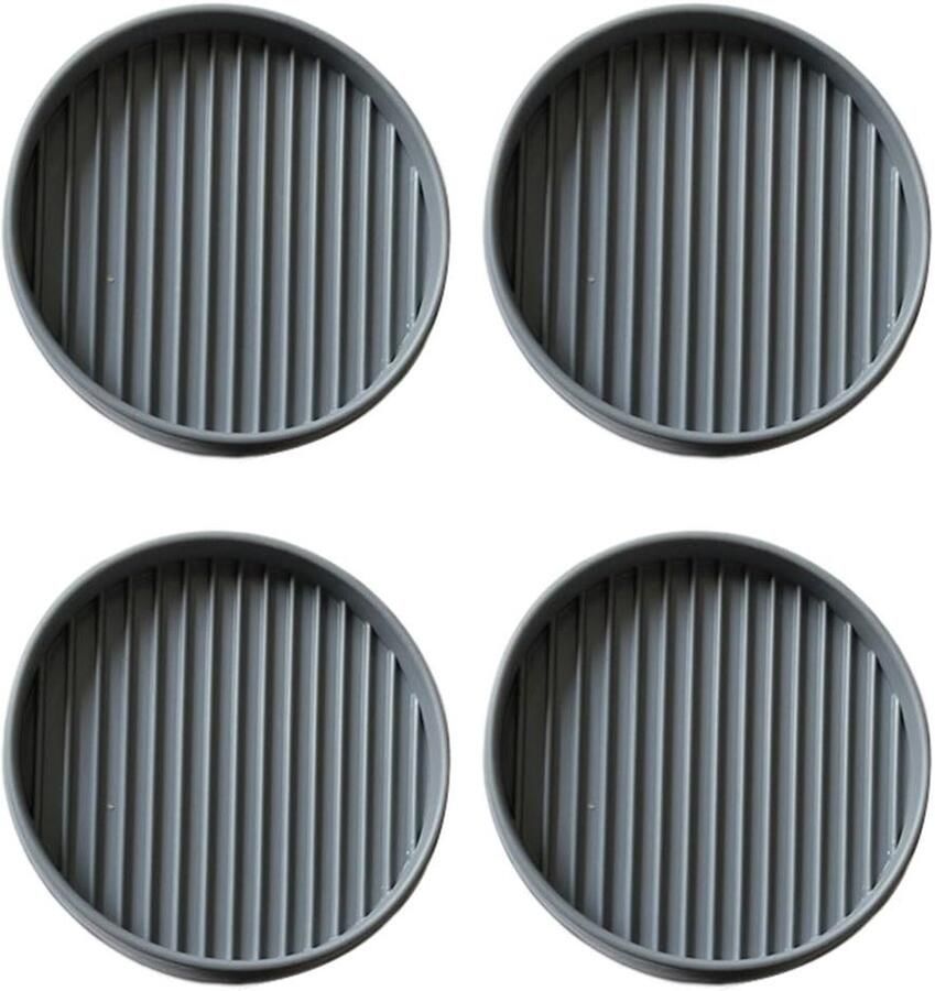 4 stuks meubels Caster Cups 5 1 cm ronde rubberen antislip vloerbeschermer pads voor tapijt houten vloer sofa tafel grijs