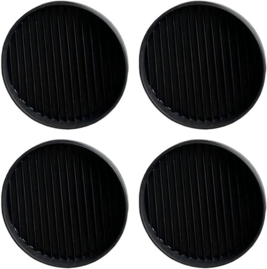 4 stuks meubels Caster Cups 51 cm ronde rubberen antislip vloerbeschermer pads voor tapijt houten vloer sofa tafel zwart meubelbescherming antislip