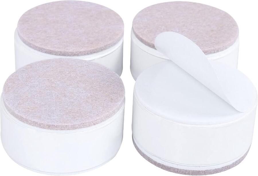 4 Stuks -Meubeltafelpoten Kastpoten Bankpoten Rond Meubelpoten van koolstofstaal- Metalen meubelpoten Tafelonderdeel -Steunpoot -Wit