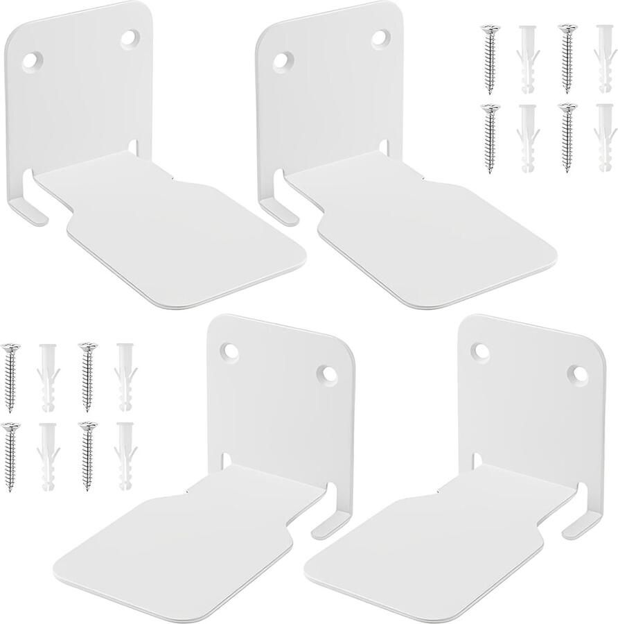 4 stuks onzichtbare boekenkast zwevende boekenkast metaal verborgen geboord gemonteerde boekenplanken zwevende planken voor muren boekenorganizer voor slaapkamer kantoor keuken